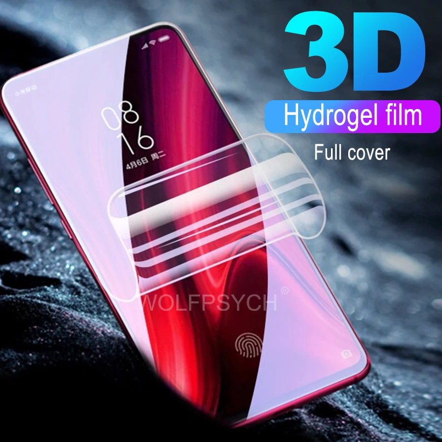 ТПУ силиконовый защитный экран для Xiaomi mi 9T 9 8 A2 lite POCO Pocophone F1 красный mi K20 Note 7 5 6 pro Гидрогелевая наклейка пленка