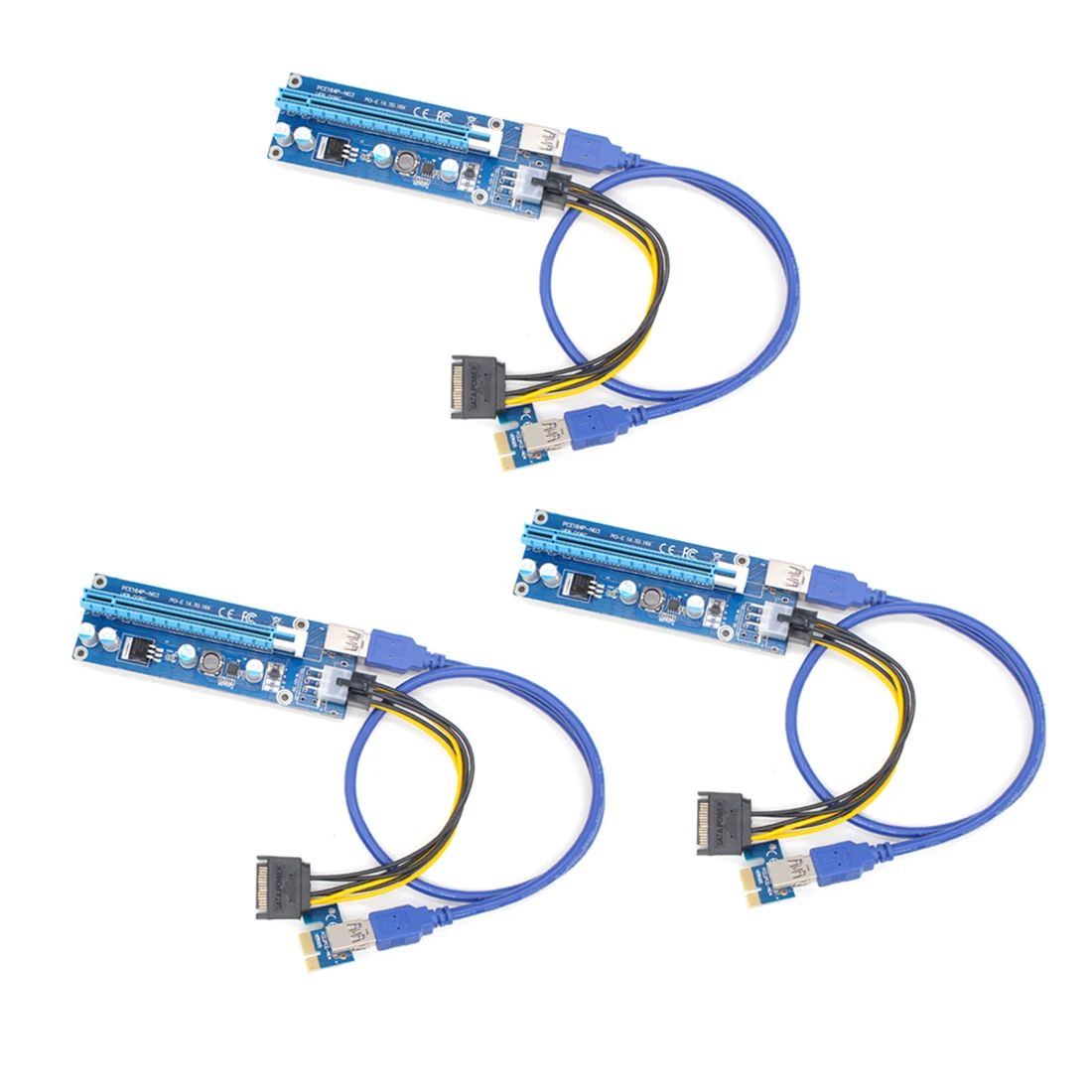 

Tarjeta elevadora TISHRIC VER006C de 1x a 16x PCI Express PCIE PCI-E, extensor 006C de 60cm, Cable USB 3,0, SATA a 6 pines, mine
