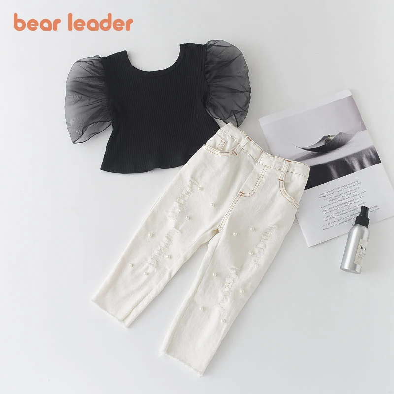 Bear Leader/модные комплекты одежды для маленьких девочек Новые летние детские