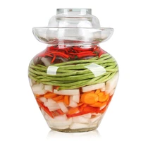 2 55kg korea clear glass kimchi jar kitchen thickened pickled cans large container pickled jar pickles cylinder sealed cans