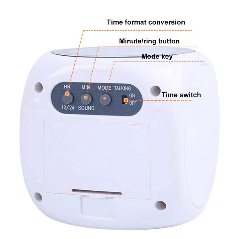 

New Creative Attention Projection Digital Weather LCD Snooze Clock Bell Alarm Display Backlight LED Projector Home Clock Timer