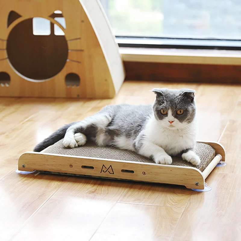 

Cat Scratching Wood Anti Cat Scratch Cat Scratch Board Claw Grinder Corrugated Cardboard Nest Vertical Sofa Protection Toy