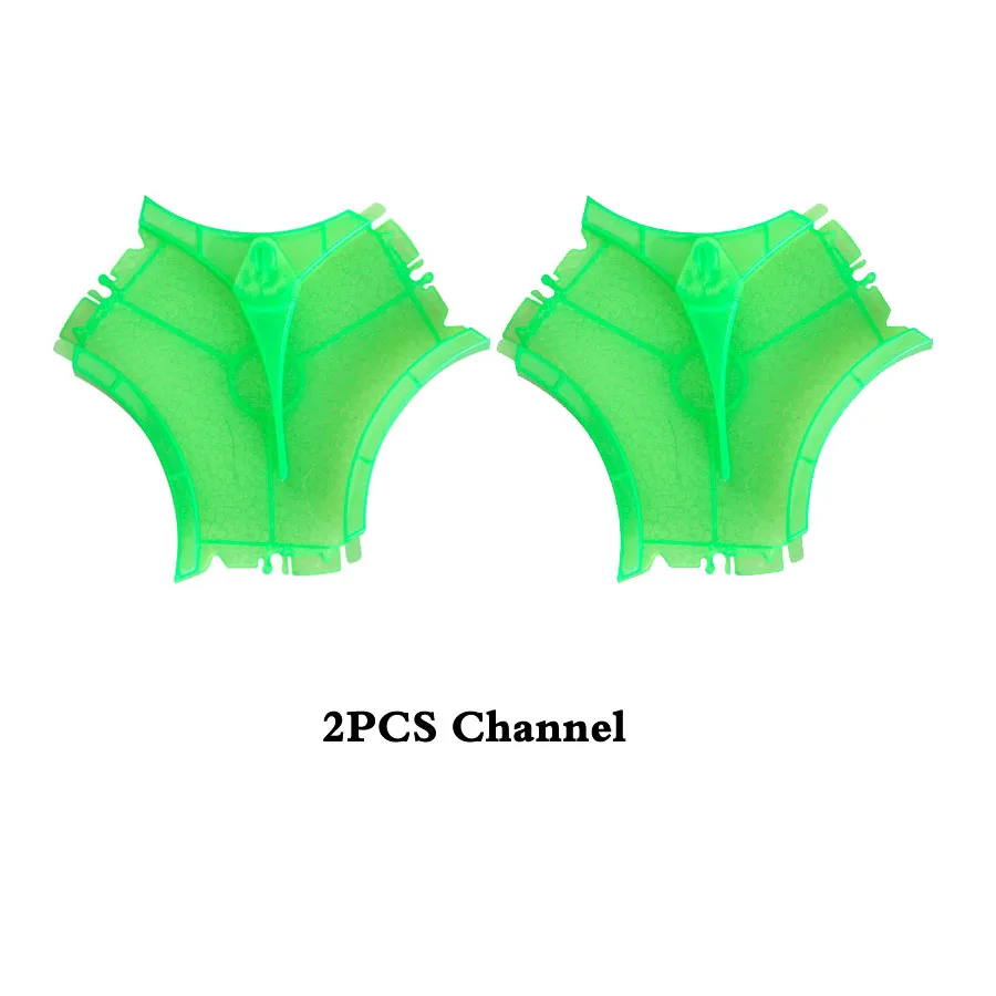 2pcs Channel Волшебный Трек светодиодный лазерный гоночный трек светильник гибкий DIY трек светится в темноте игровой набор с светодиодный светильник автомобиль игрушка для детей - Цвет: 2pcs Channel