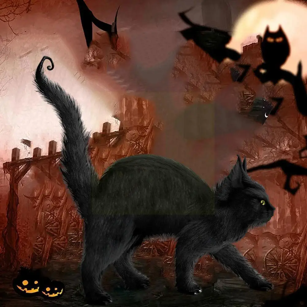 

Halloween Simulation Black Toy Artificial S Halloween Animal Props For Children Kids Easter S Gifts 35*12*2 C2a8