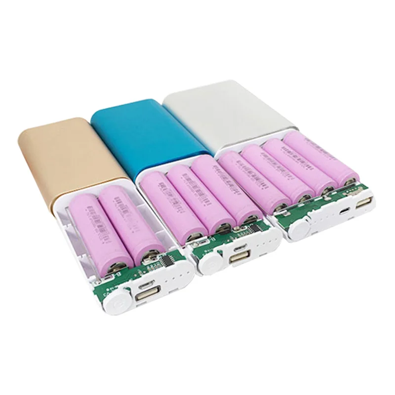 Универсальный Micro USB V8 входной Сплав Внешний Аккумулятор Чехол 2*3*4*18650 зарядное устройство DIY блок питания