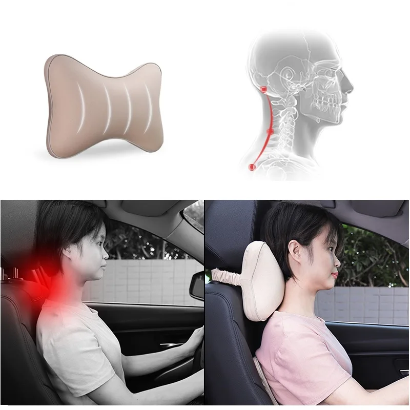 2Pcs/Set 6Colors Upscale Cotton Breathable Hi-Quality Car Neck Pillow Headrest Mesh Auto Universal Cushion Car-styling NEW Hot | Автомобили