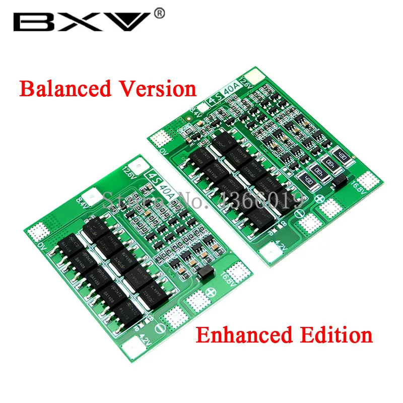 Защитная плата 3S/4S 40A/60A 18650 BMS для зарядки литий-ионных батарей двигателя