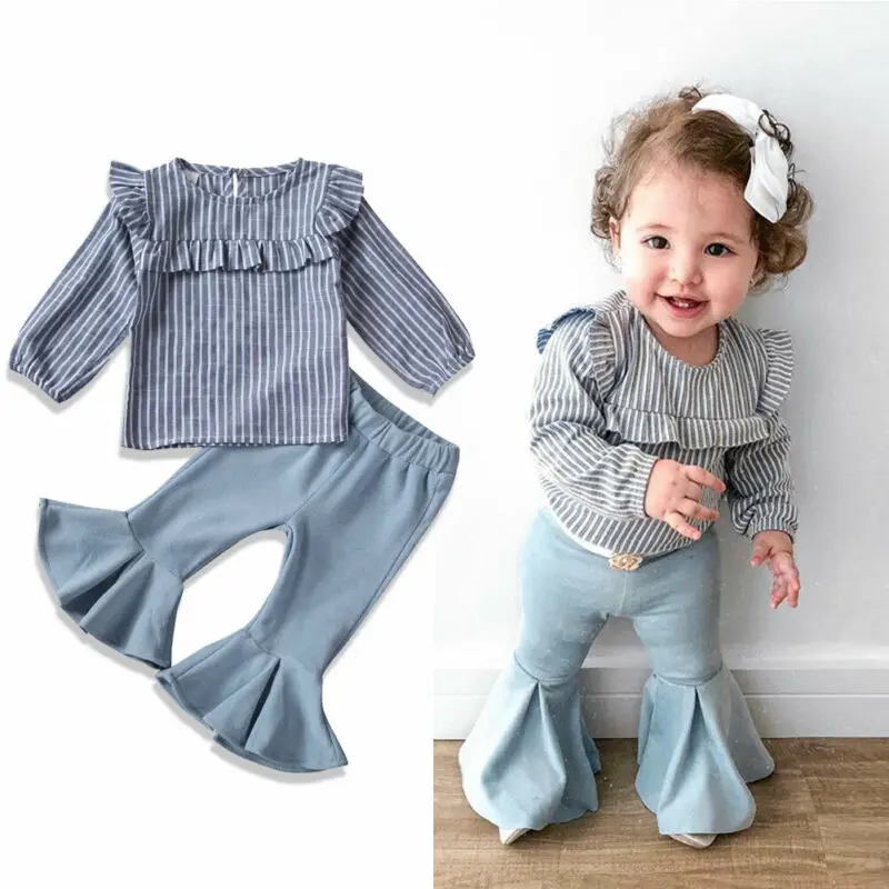 Коллекция 2019 года брендовый милый комплект для детей возрастом от 1 до 6 лет топы в