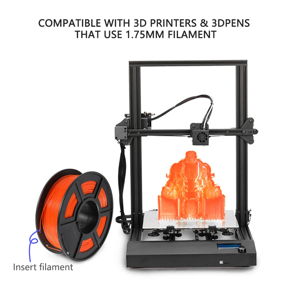 SUNLU 3d принтер Филамент PETG Оранжевый 1,75 мм 1 кг/2.2LBS с катушкой материал пластик нить PETG Лидер продаж