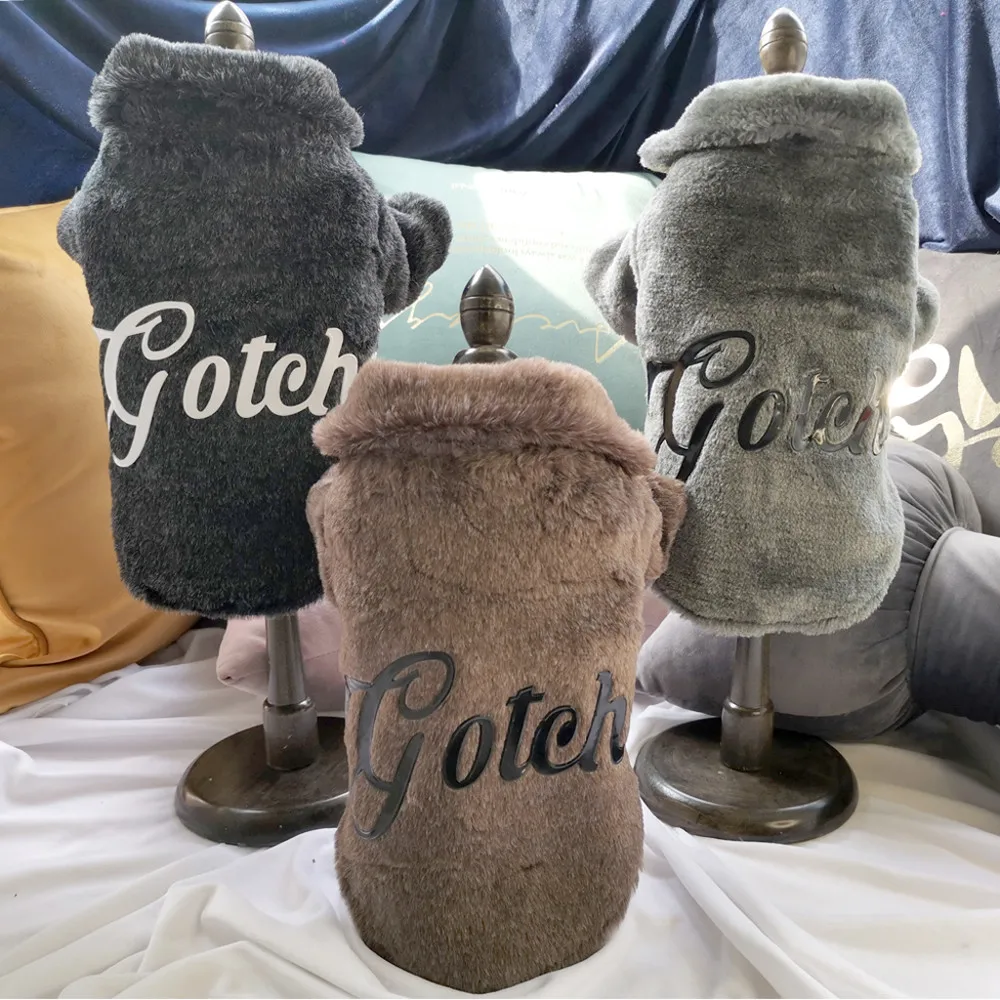 Ocardian пальто для домашних животных с буквами кашемировые плюшевые теплые зимний