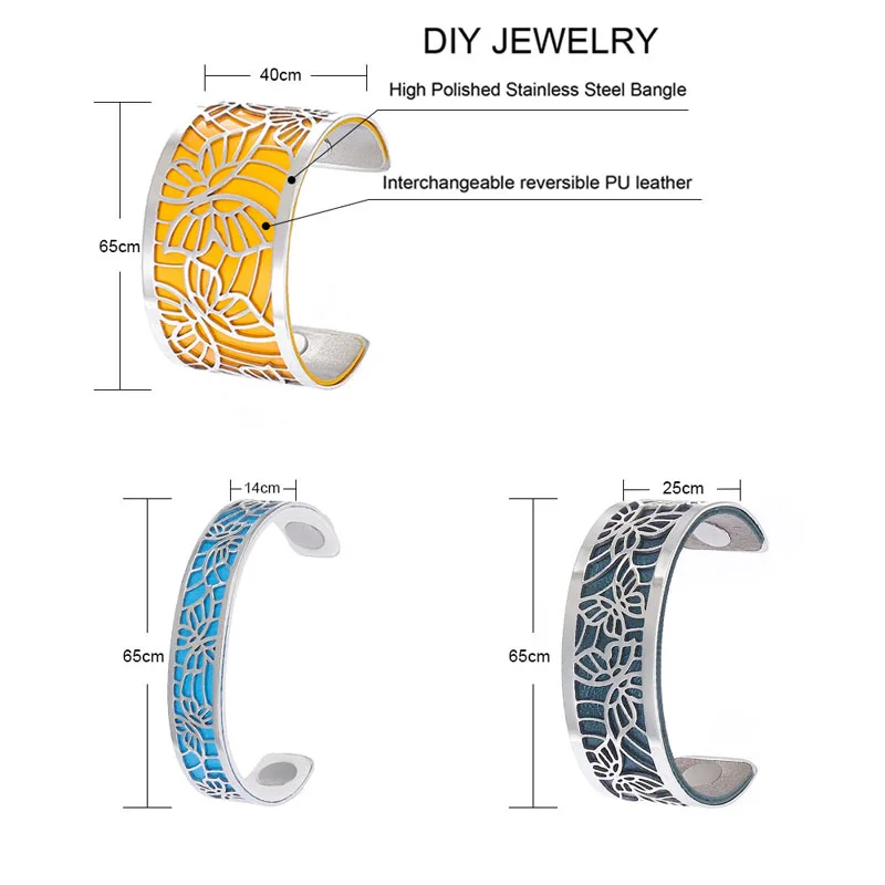 Женские браслеты манжеты Cremo браслет из нержавеющей стали Bijoux Yoiumit двухсторонние