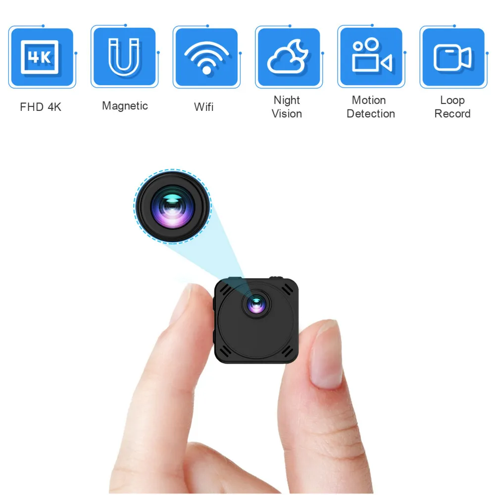 

Беспроводная смарт-камера Wi-Fi 4K мини-видеокамера IP точка доступа HD маленькая камера обнаружения движения Vlog Espia ночное видение видео микро