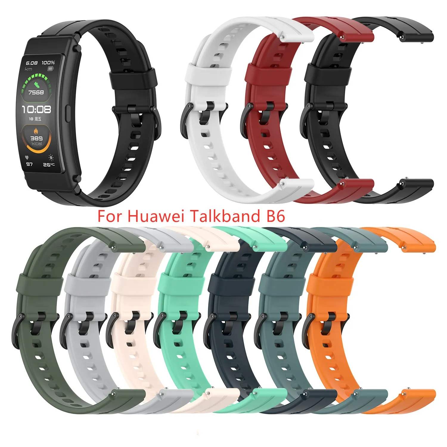 Силиконовые ремешки для смарт браслета Huawei Talkband B6/B3 16 мм спортивный браслет TIMEX