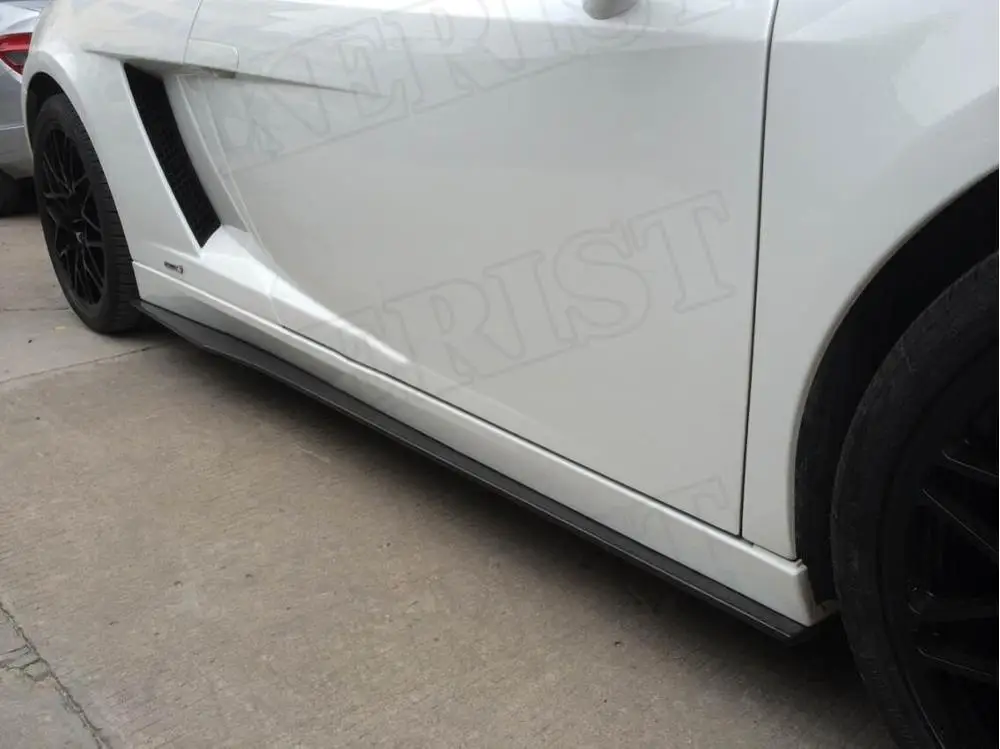 Для Lamborghini Gallardo LP550 LP560 LP570 Superleggera стиль углеродное волокно сбоку юбка нижняя часть
