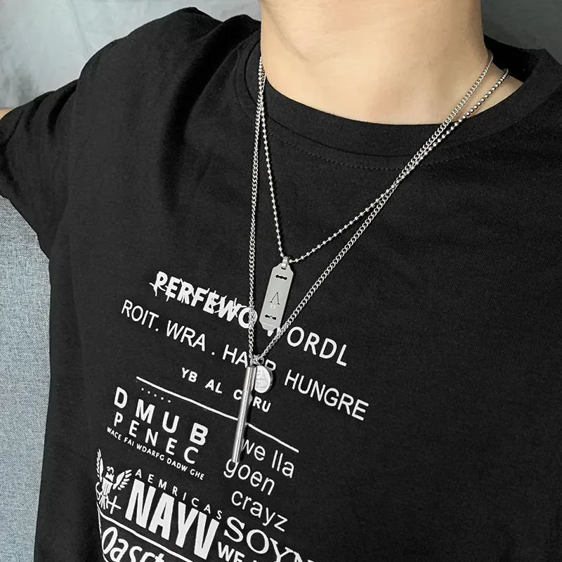 Новинка минималистичное панк ожерелье из титановой стали в стиле хип хоп с