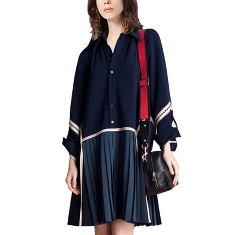 Осень 2021 Новое корейское футболка в уличном стиле платье женское длинное