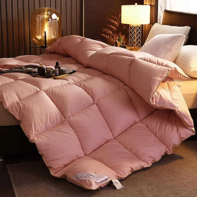 

95% down filling Quilt luxury thick warm comforter air-conditioned four seasons blanket fall winter velvet quilt
