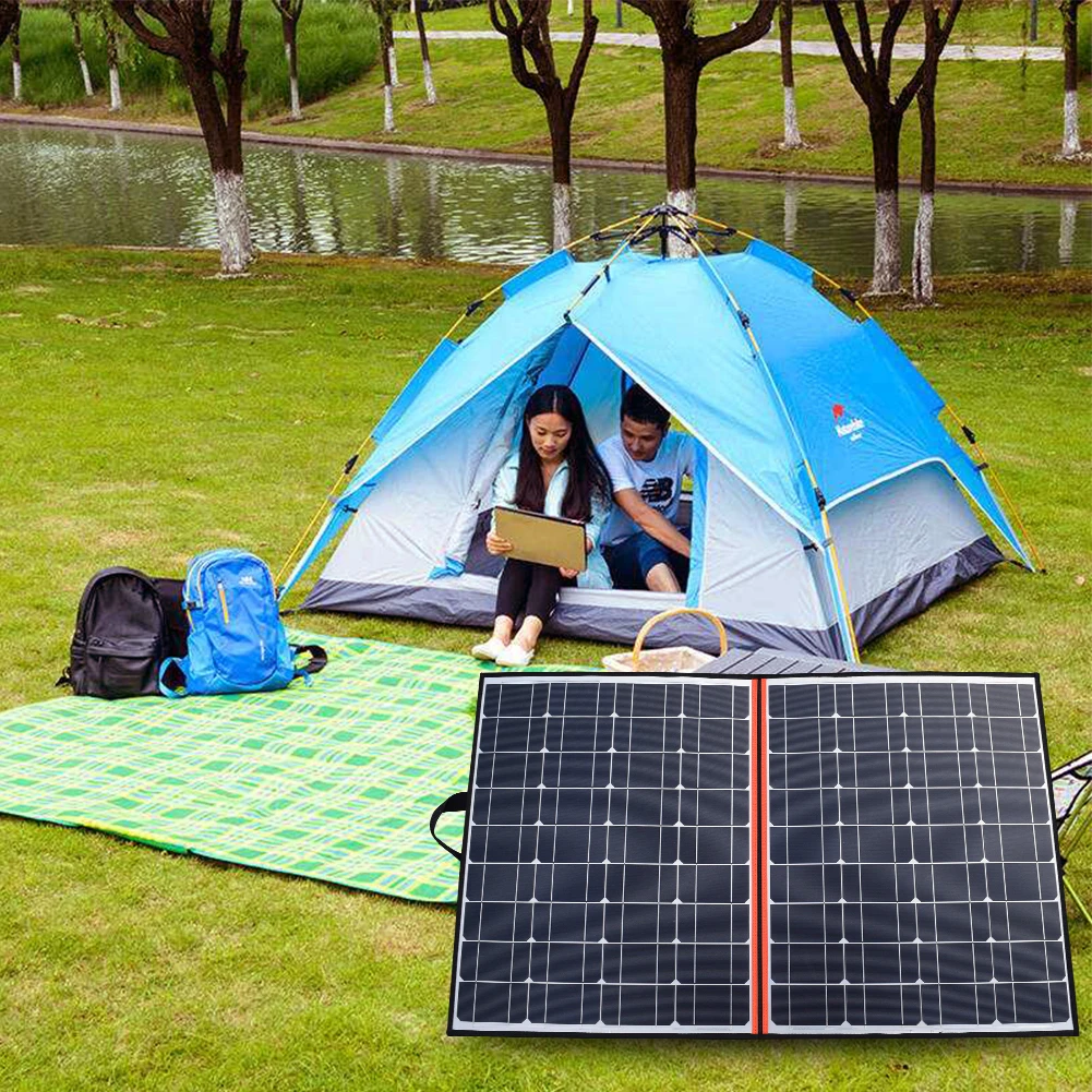 Portable Foldable Solar Panel 30w 40w 60w 80w 100w 120w 150w solar panels Bag Mono Cell  for Mobile computer Battery Charger