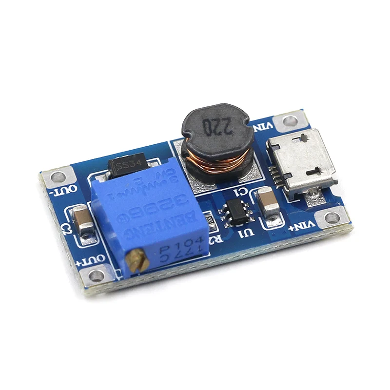 5 шт. MT3608 DC-DC Step Up усилитель конвертера Питание модуль Boost повышающий доска Макс