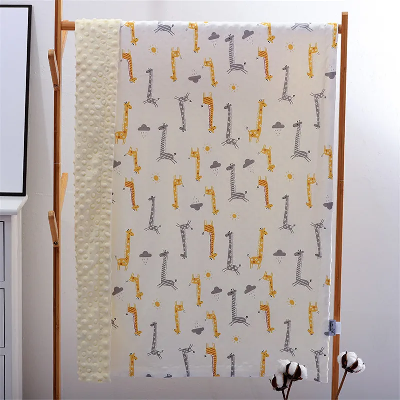 Абсолютно новое вязаное хлопковое детское одеяло Minky Dotty мягкое теплое серого