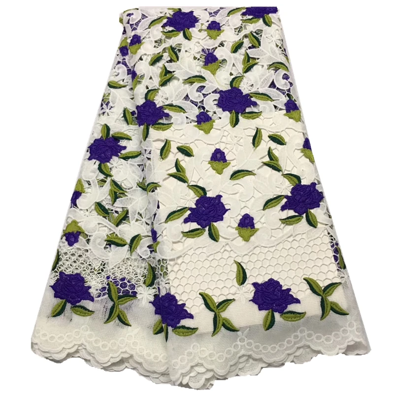 Кружевная ткань в африканском стиле кружевная белого и желтого цвета последние