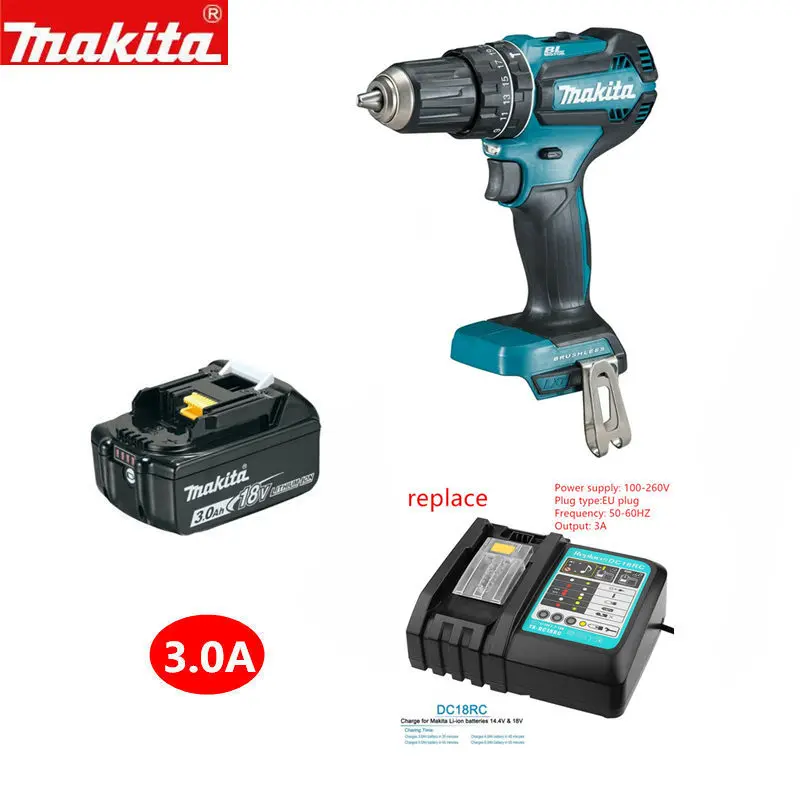 DHP485 A Makita DHP485 DHP485Z DHP485SFJ 18 в LXT литий-ионный бесщеточный Combi молоток дрель-голый RP DHP484 - Цвет: DHP485 A