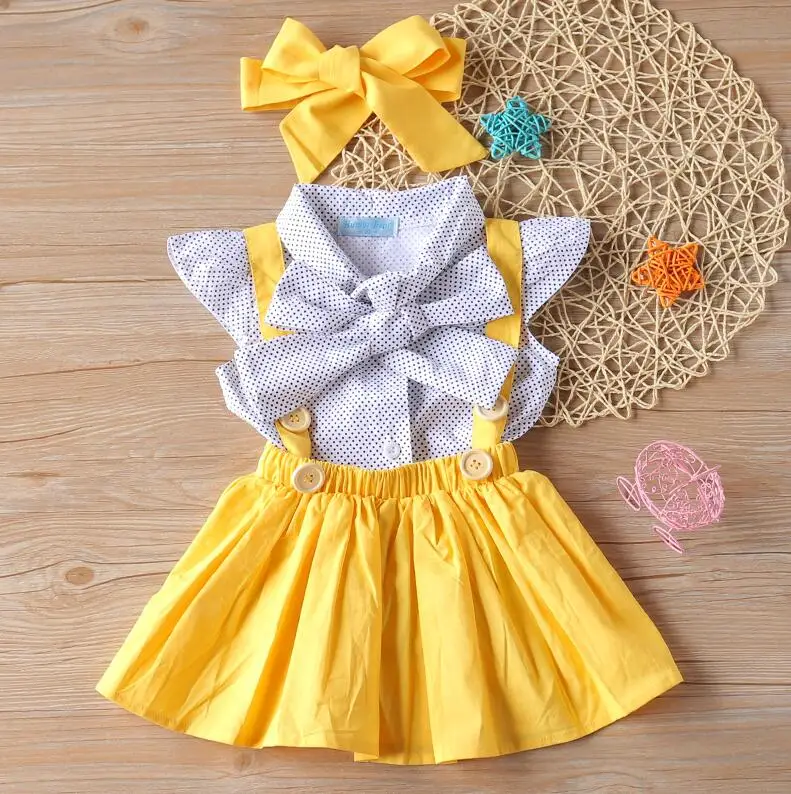 YELLOW От 1 до 4 лет, коллекция года, новые летние комплекты одежды для девочек Одежда для детей шифоновое пальто с бантом+ штаны для маленьких девочек - Цвет: YELLOW