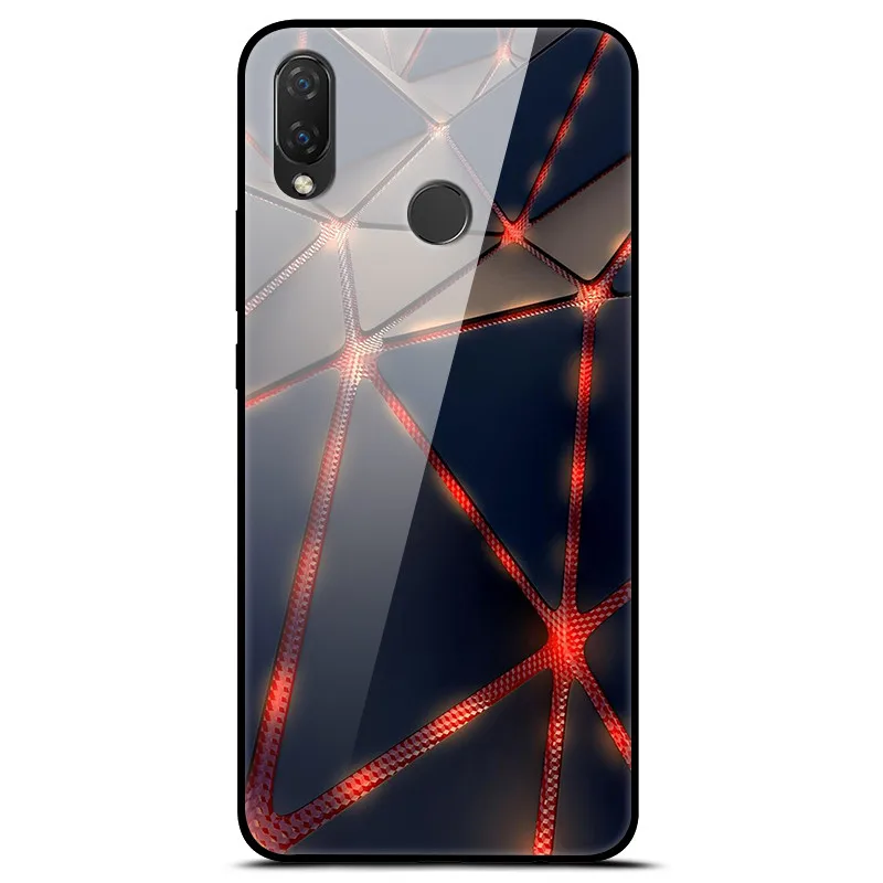 Чехол с закаленным стеклом для Huawei Nova 3 6 дюйма задняя крышка 3i P Smart Plus чехол Honor