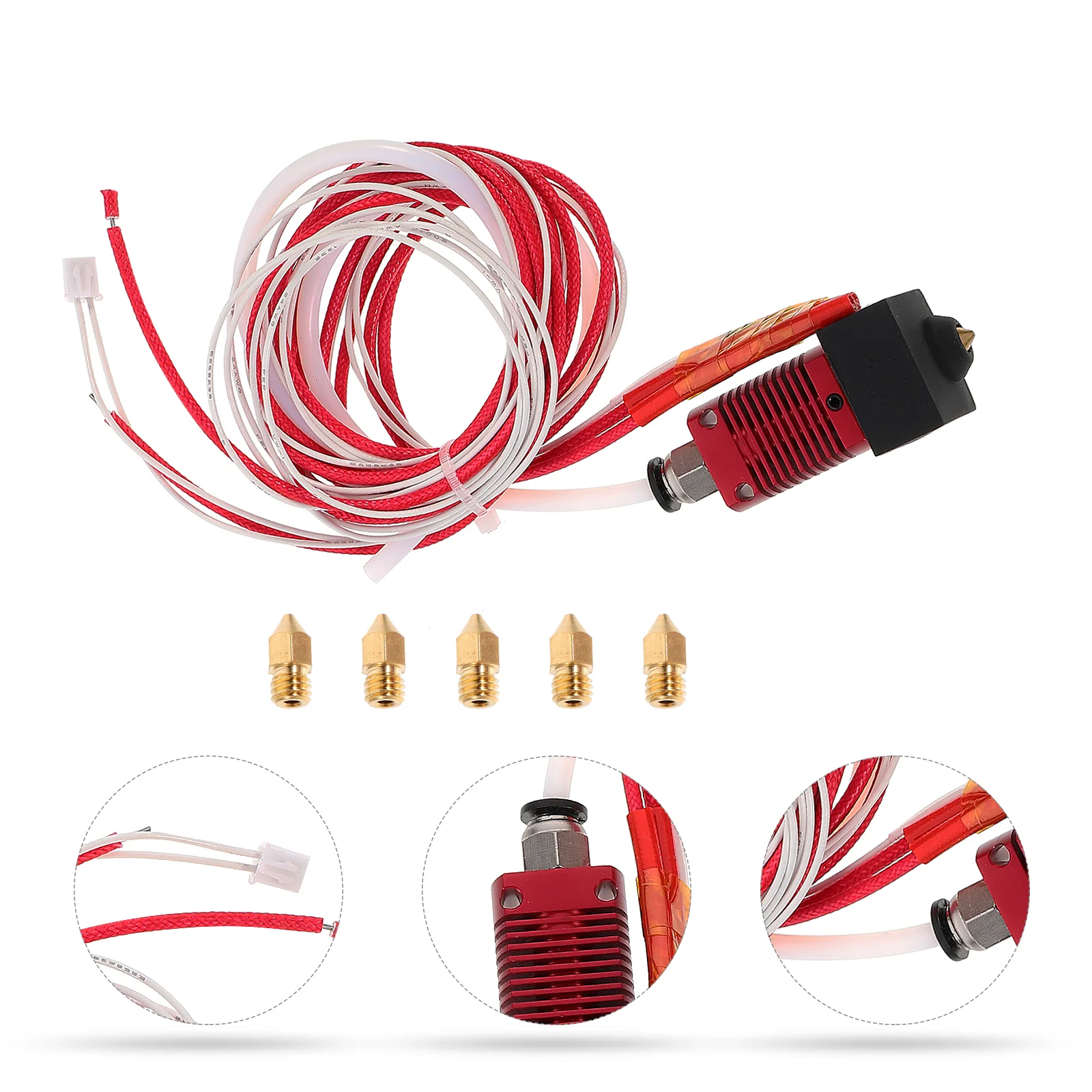 

1 Set Printer Parts Excellent Hot End Extruder Kit Brass Nozzle for Printing