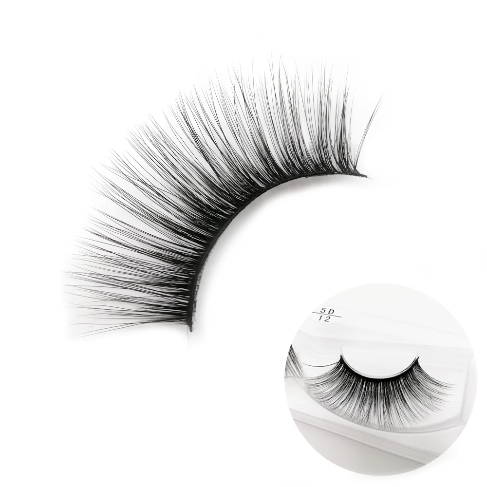 

New 5D 22mm Fake Eyelashes Natural Wispies Handmade Full Strip Resuable Thick Lightweight Multi Layer Effect Artificial Lashes