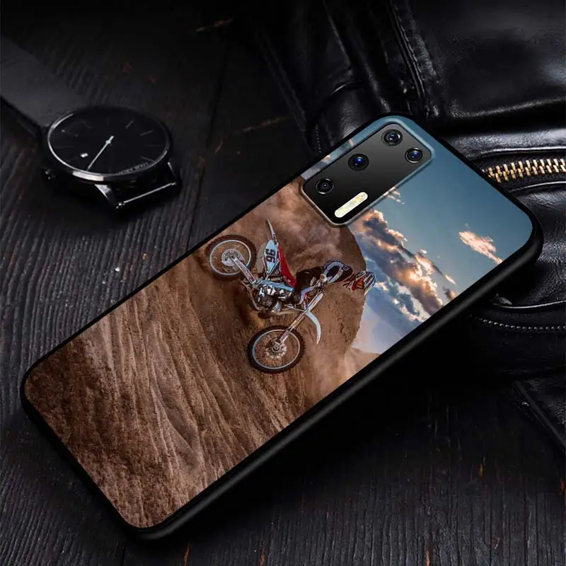 

Silicone Phone Case Motocross Dirt Bikes for Huawei P30 P20 P40 Lite E Pro P Smart 2020 Z Plus 2019 P10 P9 Lite Black Phone Case