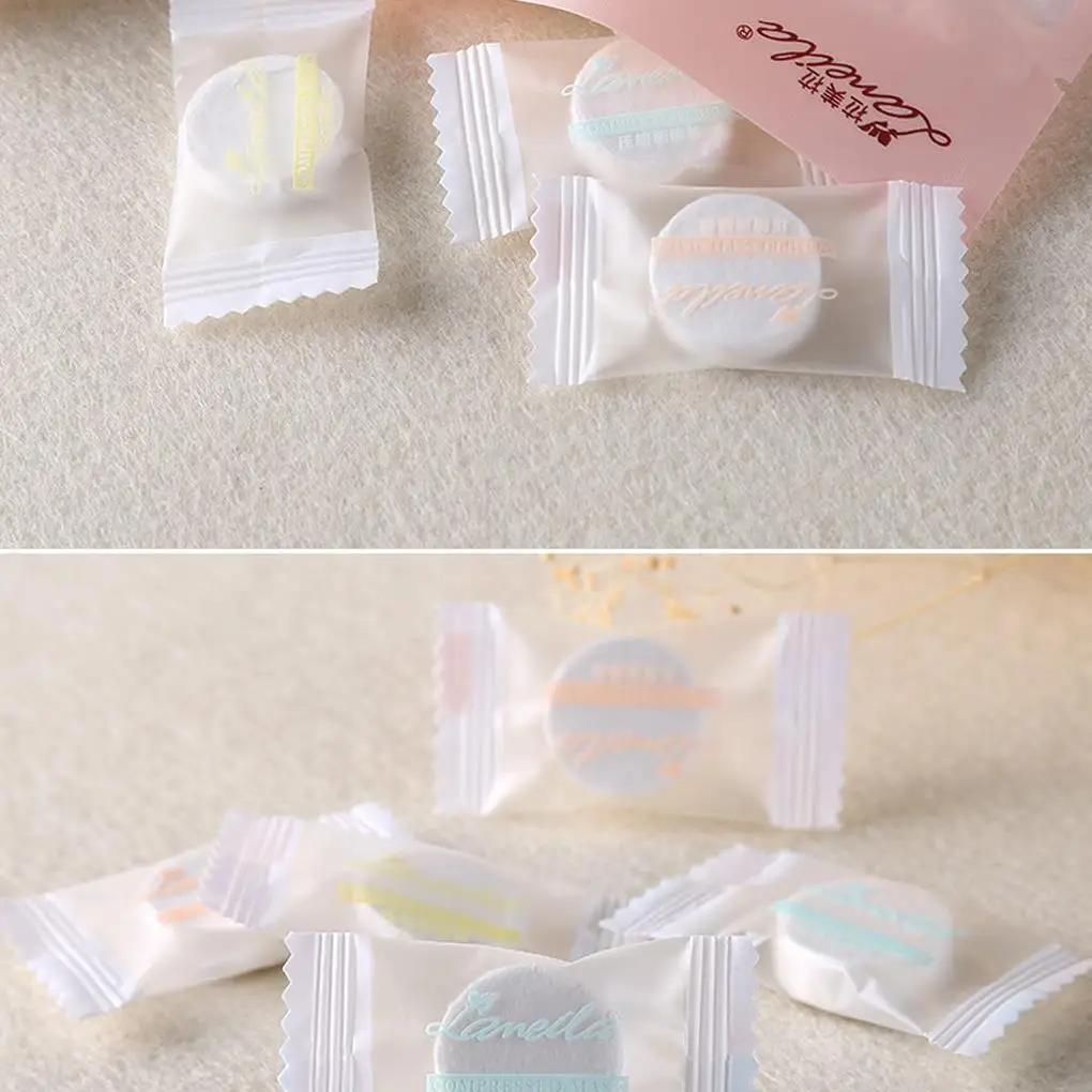 Hengfang20pcs хлопок DIY водосберегающая бумага для лица сжатая маска одноразовая лист