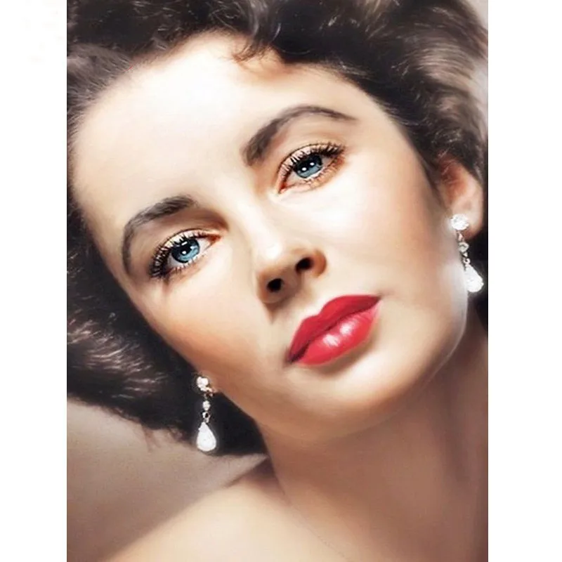 Алмазная вышивка 5d рукоделие картина из страз сделай сам Элизабет Тейлор для
