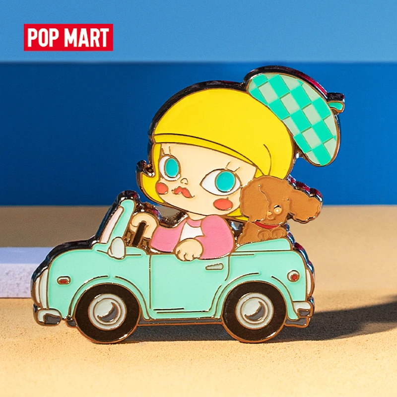 

POP Mart Molly Car Car Series-Blind Box Badge Expressing Love Series Blind Box Cute Action Kawaii toy figures