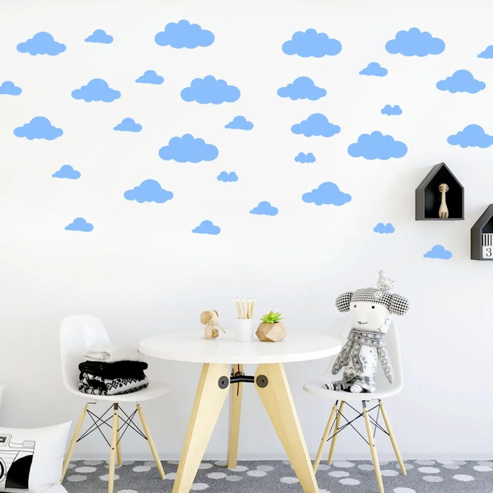 DIY Большие облака наклейки на стены Детская комната украшение дома