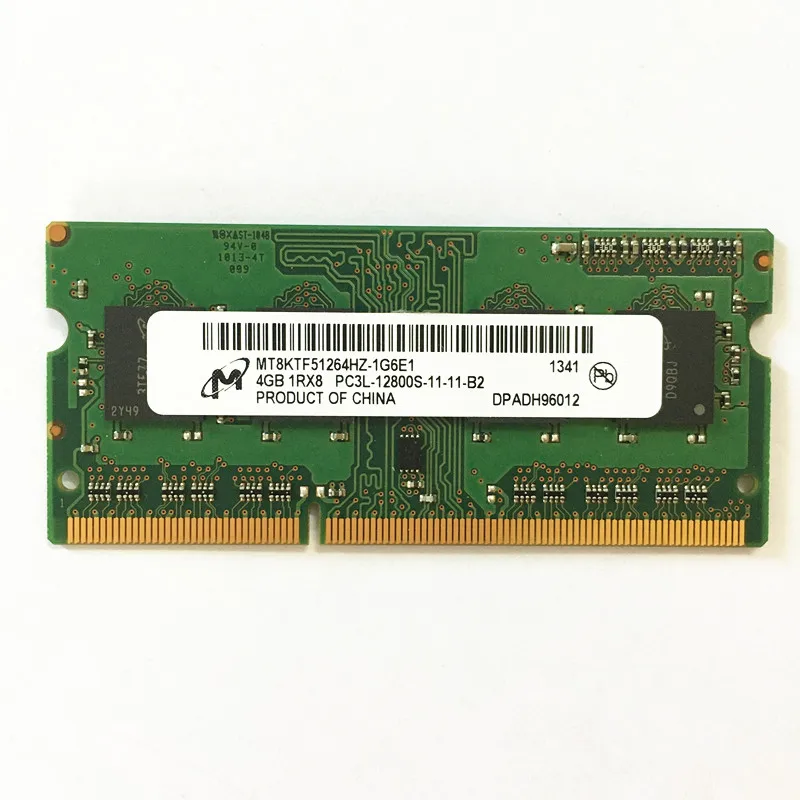 Micron DDR3 4GB RAMS 1RX8 PC3L 12800S 1600MHz Память ноутбука|Оперативная память| |