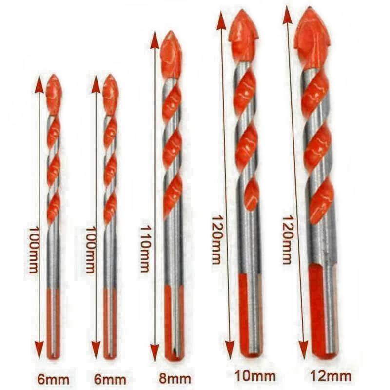 

5/6/7Pcs Multifunctional Alloy Drill Bits Set Ceramic Wall Glass Wood Drilling Drill Bit Twist Triangle Hole Punching Opener