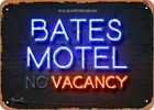 2021 неоновый металлический жестяной знак Bates Motel в стиле ретро интересные уличные украшения для дома Кофейни гаражные принадлежности 12X8 дюймов