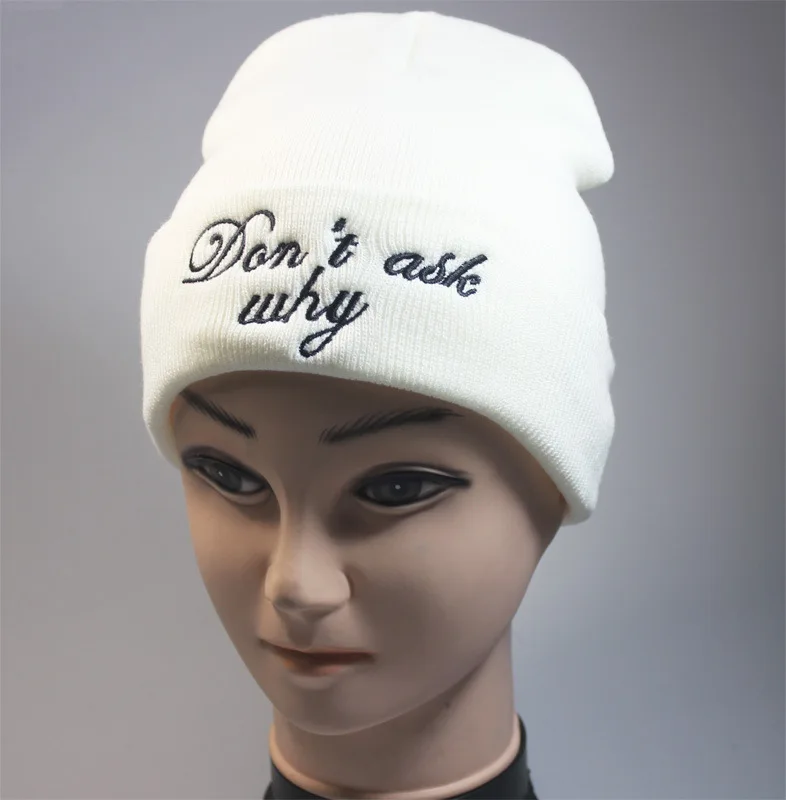 

Wholesale Hot Sale Fashion Embroidery Beanie Hats Women Men Cool Winter Warm Ski Hat Unisex Hip Hop Caps Knitted Skullies Bonnet
