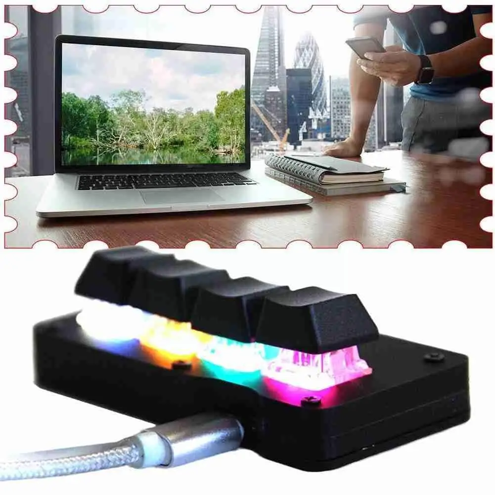 DIY Настроить горячую клавиатуру программное обеспечение определение 4 клавиши