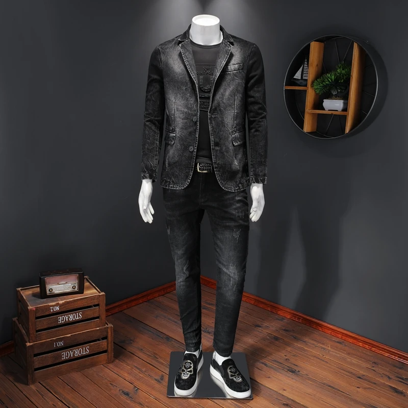 Хлопковая куртка для мужчин хлопковая с перфорацией неформальная | Мужская