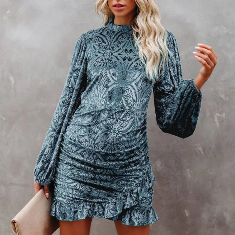 Кружевное асимметричное платье с открытой спиной и цветочным принтом | Женская