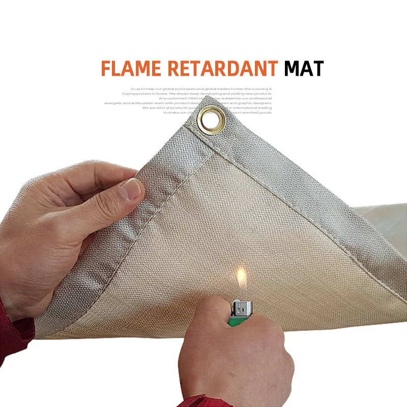 

Outdoor camping picnic Glass Fiber Fire Retardant Blanket Fireproof Thermal Resistant Mat Outdoor Camping Fire Retardant Blanket