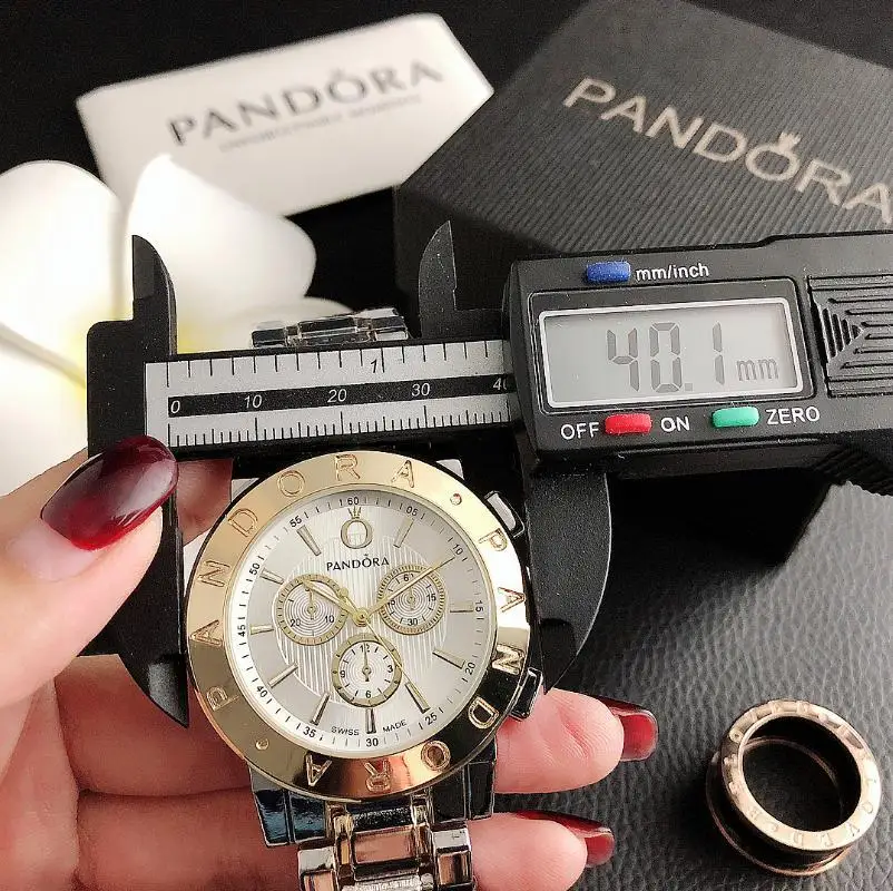 

Luxury brand Quartz Wrist Dress Women Watches Silver Bracelet Ladies Watch Stainless Steel Clock Casual pandoraes Watch P40