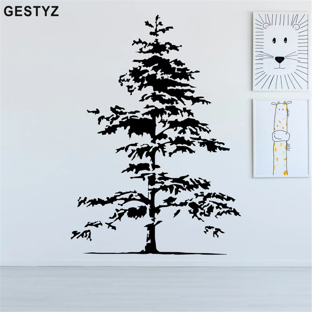 Наклейка на стену в виде сосновой древесины | Дом и сад