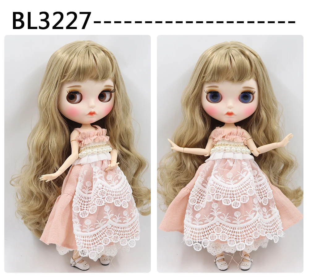 1/6 bjd ледяная фабрика blyth кукла bjd шарнир тела белая кожа bjd 30 см матовый лица резные губы с бровей индивидуальные лица