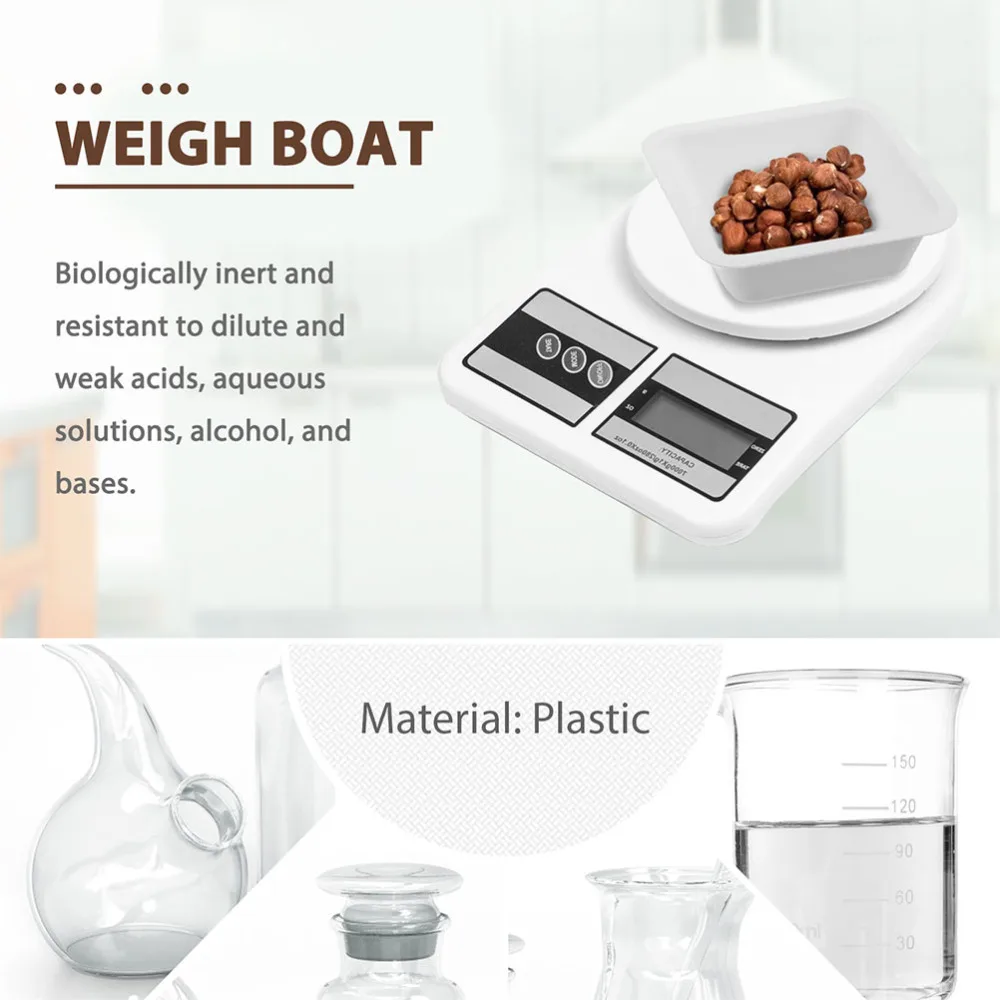 

30Pcs Weighing Dish Weighing Boats 250ml Square Weighing Plate for Labs