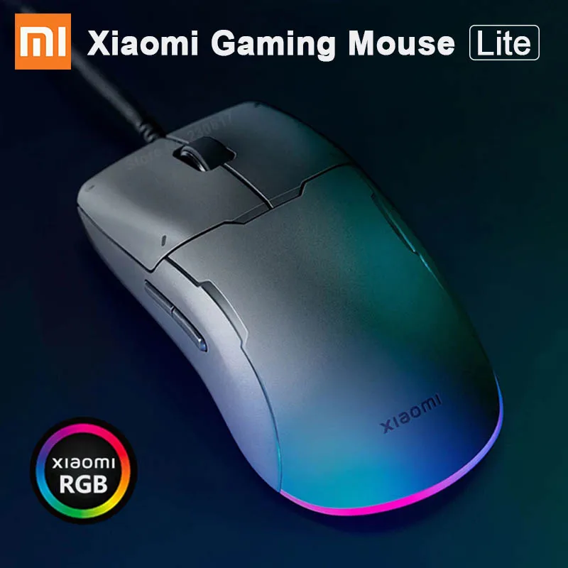 Игровая мышь Xiaomi Lite с Rgb-подсветкой 220 дюйма от 400 до 6200 dpi |