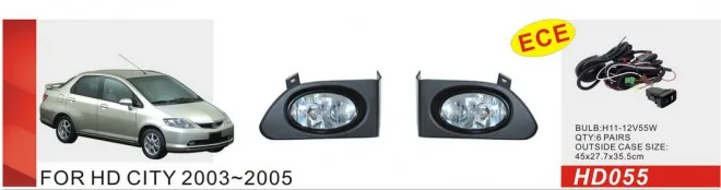 

Qirun fog lamp assembly lights+covers+wires+switch for HONDA CITY 2003-2005