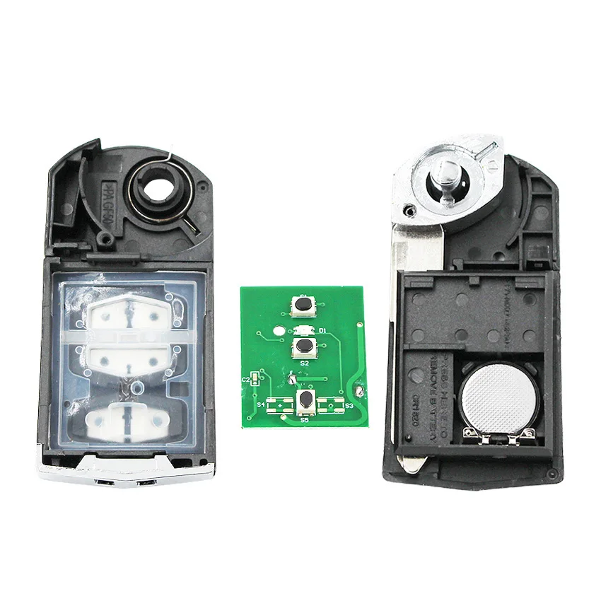 3 кнопки 433 МГц складной ключ с дистанционным управлением чипом 4D63 БЕСКЛЮЧЕВОЙ